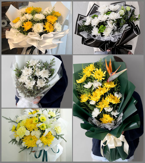河南南阳卧龙区英庄镇于岗村白事花束代送